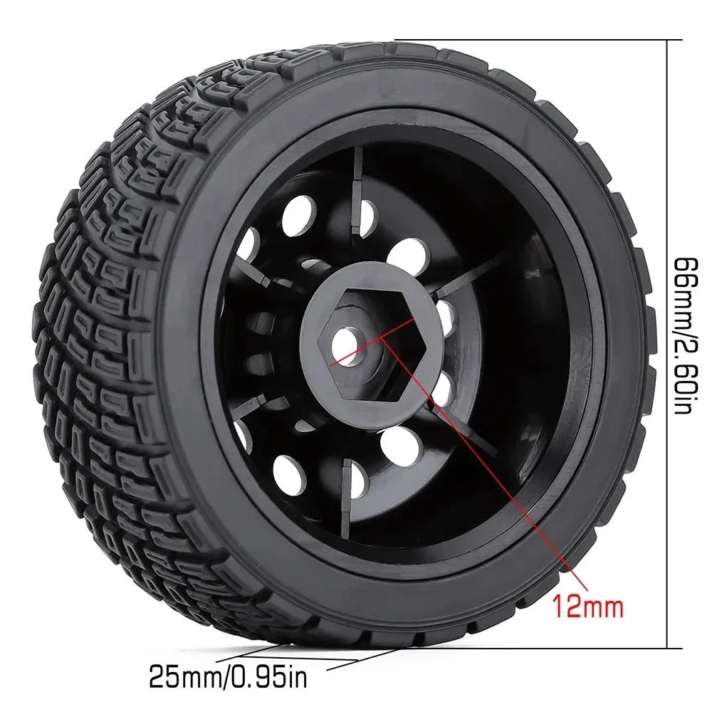 4PCS 12mm Hex 66mm RC 자동차 고무 타 - Wheel Rim Rc 리뷰 및 가격