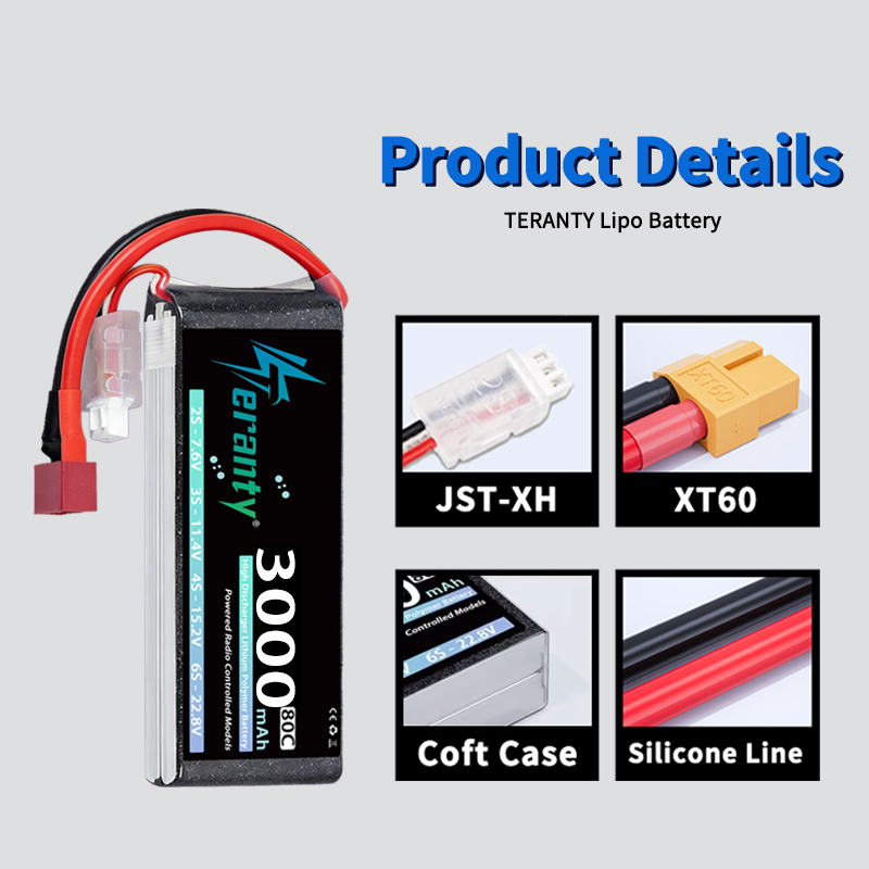 테란티 2S 3000mAh 리포 배터리 7.4V 60C - Rc Hobby Grade Car 리뷰 및 가격