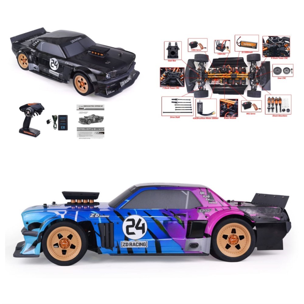 1/7 ZD 레이싱 EX07 RC 스포츠카 전동 무선  - Rc Hobby Grade Car 리뷰 및 가격