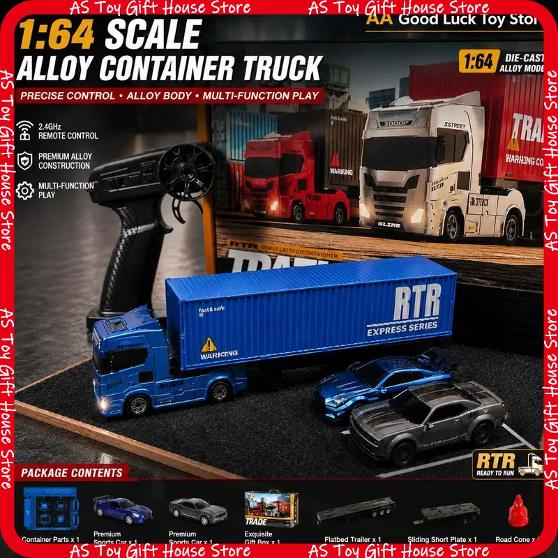 RTR 1/64 스케일 RC 트레일러 트럭 합금 원격  - Rc Hobby World 리뷰 및 가격