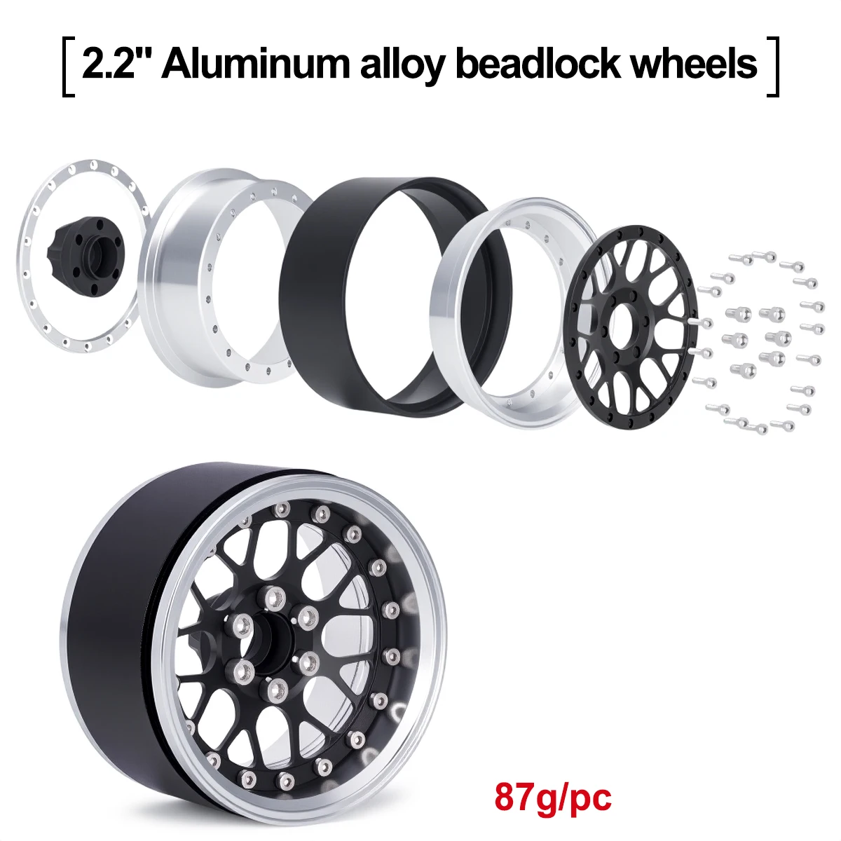 2.2인치 알루미늄 비드락 휠 림 허브 1/10 RC  - Wheel Rim Rc 리뷰 및 가격