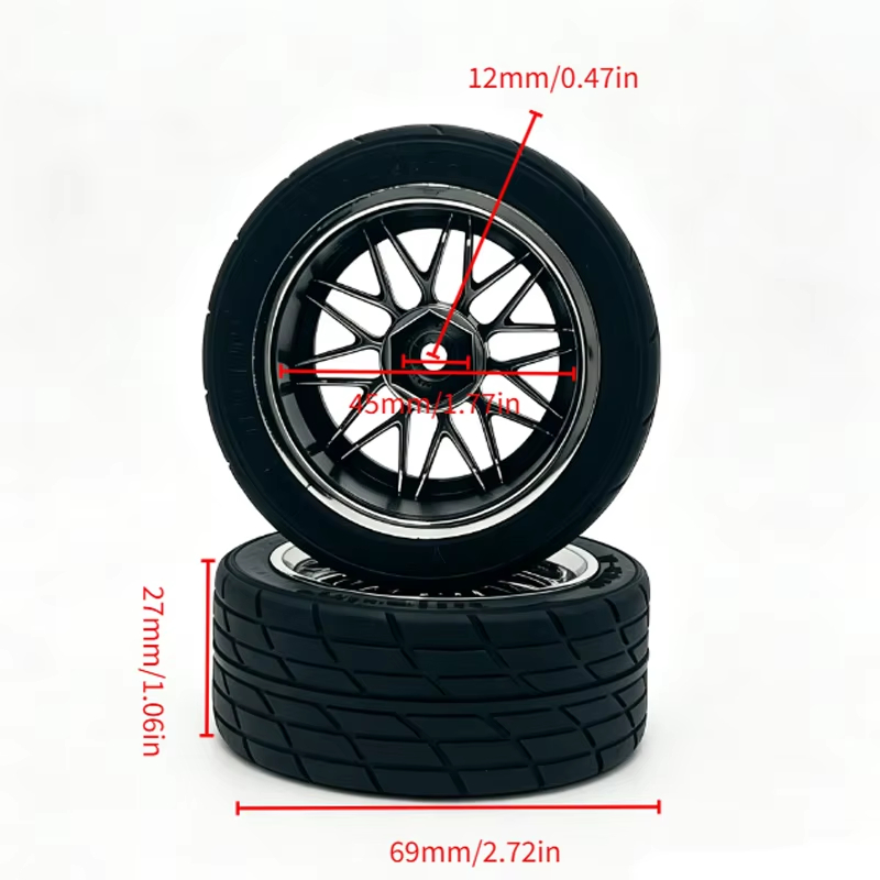 4개 12mm 헥스 1/10 RC 랠리 온로드 고무 타 - Wheel Rim Rc 리뷰 및 가격